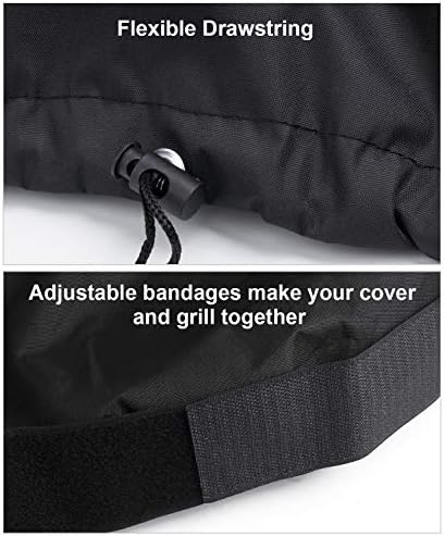 QNINE 7110 BBQ Cover for Weber Q1200 / Q1000 Grill, Barbecue Covers Waterproof for Weber Q100 (66.8 x 43.9 x 31.5 cm)