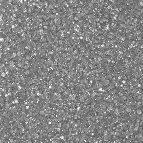 Image of Silver Sprinkles, Silver Sanding Sugar Crystals, 4.6 oz Edible Sparkling Sugar for Baking Topping, Cupcakes, Cookies, Ice Cream & Cake Decorating, Wedding Party Christmas Supplies