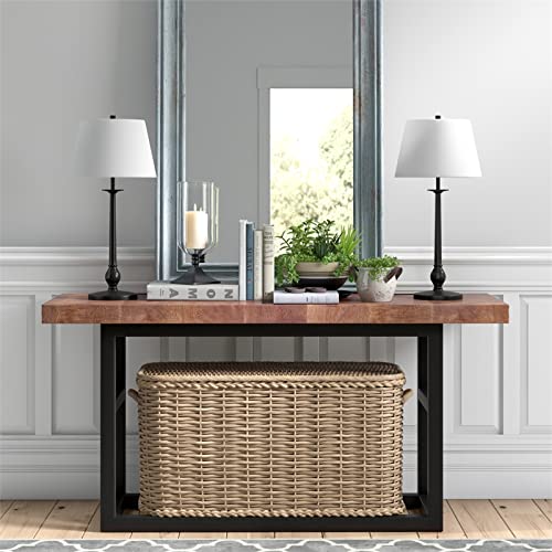 Lámpara de Mesa 28 pulgadas con pantalla de tela negra y blanca miniatura 6