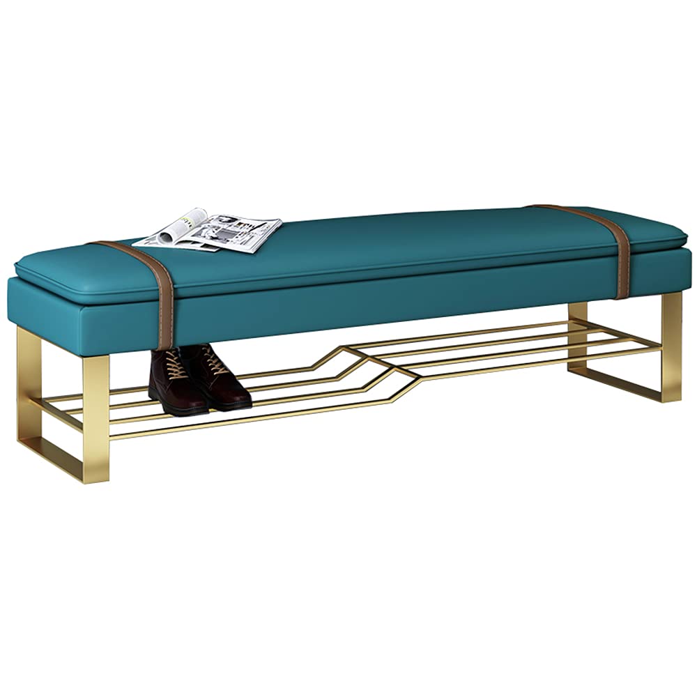 Banc à chaussures bleu 60cm pour une entrée toujours ordonnée
