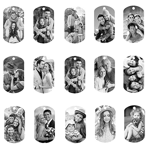 Aipnis Personalized Custom Photo Keychains Engraved Stainless Steel Message Pendant Customized Birthday Gift - Keyring (Silver) #TOP3
