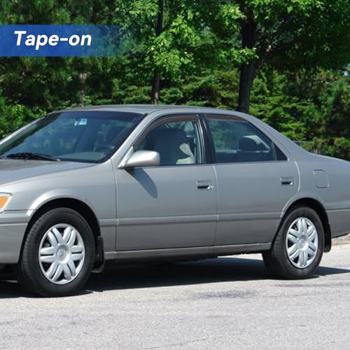 Image of Window Visors Rain Guards Shield for 1997-2001 Toyota Camry, Out-Channel Window Vent Wind Deflectors Visors Shades for 97-01 Camry