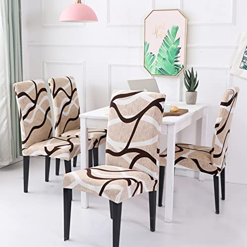 NDMMSO Dining Room Chair Covers Set of 4 Super Fit Stretch Removable Washable Dining Chair Protector Cover Seat Slipcover for Hotel Dining Room - Image 2