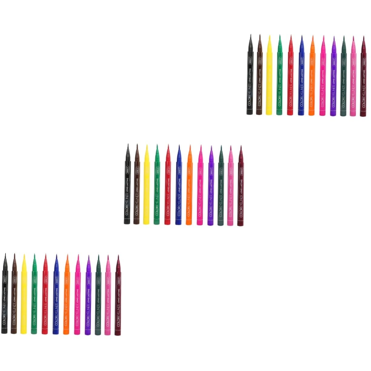 minkissy 36 Piezas Delineador Liquido Mate Lápiz Delineador De Ojos De Neón Delineador Líquido a Prueba De Agua Lápiz Delineador De Ojos Líquido Lapiz De Ojos Maquillaje Pintado