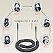 Fezzlo K702 Cable Coiled Aux Cord Compatible with AKG Q701 K712 K240 K240S K240MKII K141 K171 K181 K271 K271S K271MKII K241 K175 K275 Headphone Audio Cable Wire with 6.35mm Adapter