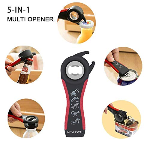 Jar-Opener-Bottle-Opener-for-Weak-Hands-5-in-1-Multi-Function-Can-Opener-Bottle-Opener-Kit-with-Silicone-Handle-Easy-to-Use-for-Children-Elderly-and-Arthritis-Sufferers-New-red