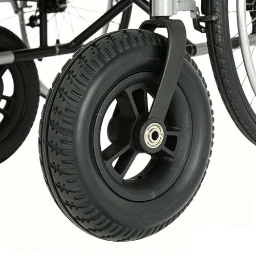 CYSFETENA 7-Inch Wheelchair Wheel Replacement,Front Solid Flat Free Tire and Wheel, 7" x 1.85" Universal Wheelchair Tires Replacement Tires with 0.31" Bearings, for Hand Trucks and Wheelbarrows