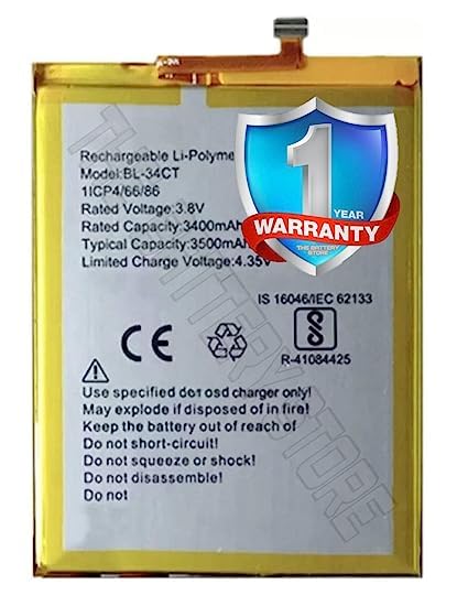 Image of THE BATTERY STORE Original BL-34CT Battery for Tecno Camon i4 / Camon -iSky3 / KB3 / CB7 / CB7J / KB7 / KB7J / Battery with 1 Year Warranty****(PPP57)
