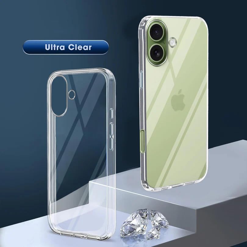 Image of DIZORO Crystal Clear Compatible with iPhone 17 Case with Anti-Yellow Anti-Scratch Shockproof Transparent Cover