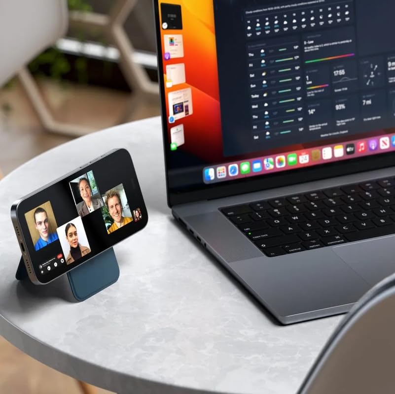 Image of ClickCase Magnetic Wallet with Video Stand, Compatible with MagSafe Wallet with Kickstand, Card Holder for iPhone 17 /16 /15 /14 /13 /12 Series (Black)