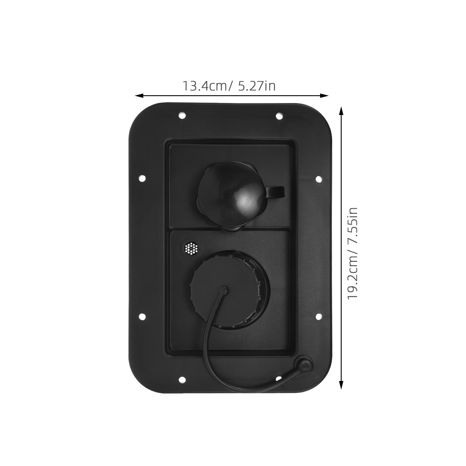 Ingresso Acqua Rv con Valvola di Ritegno, Doppia Porta Nero | Serbatoi Acqua Dolce, Acciaio Inox e Pp, Installazione Comoda, Tenuta Ermetica per Collegamenti Campeggio