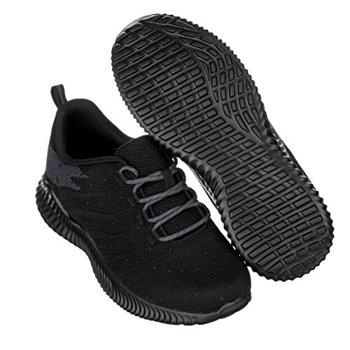 Image of CALTO Men's Invisible Height Increasing Elevator Shoes - Black /Grey Ultra Lightweight Sporty Sneakers - 2.8 Inches Taller - Q216 - Size 10.5 D(M) US
