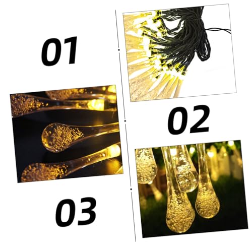 Luces solares LED para exterior 5m 20 gotas azul miniatura 5