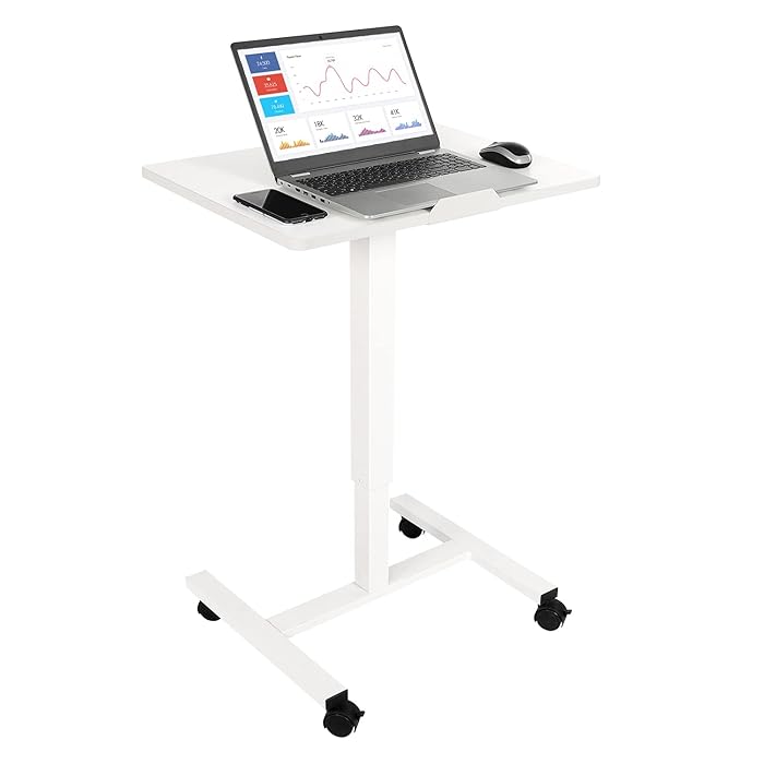 Buy Height Adjustable Standing Desk with Tilting Desk Top,Mobile