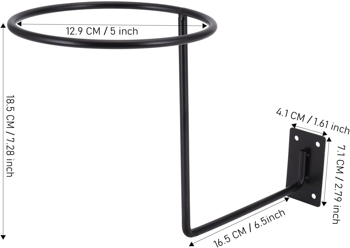 JFG RACING 3 Piezas Soportes Casco Moto,Colgador Casco Moto Pared,Soporte Exhibicion Casco Soporte Sombrero Pared para Casco Moto Bici Béisbol Baloncesto Sombreros-Negro