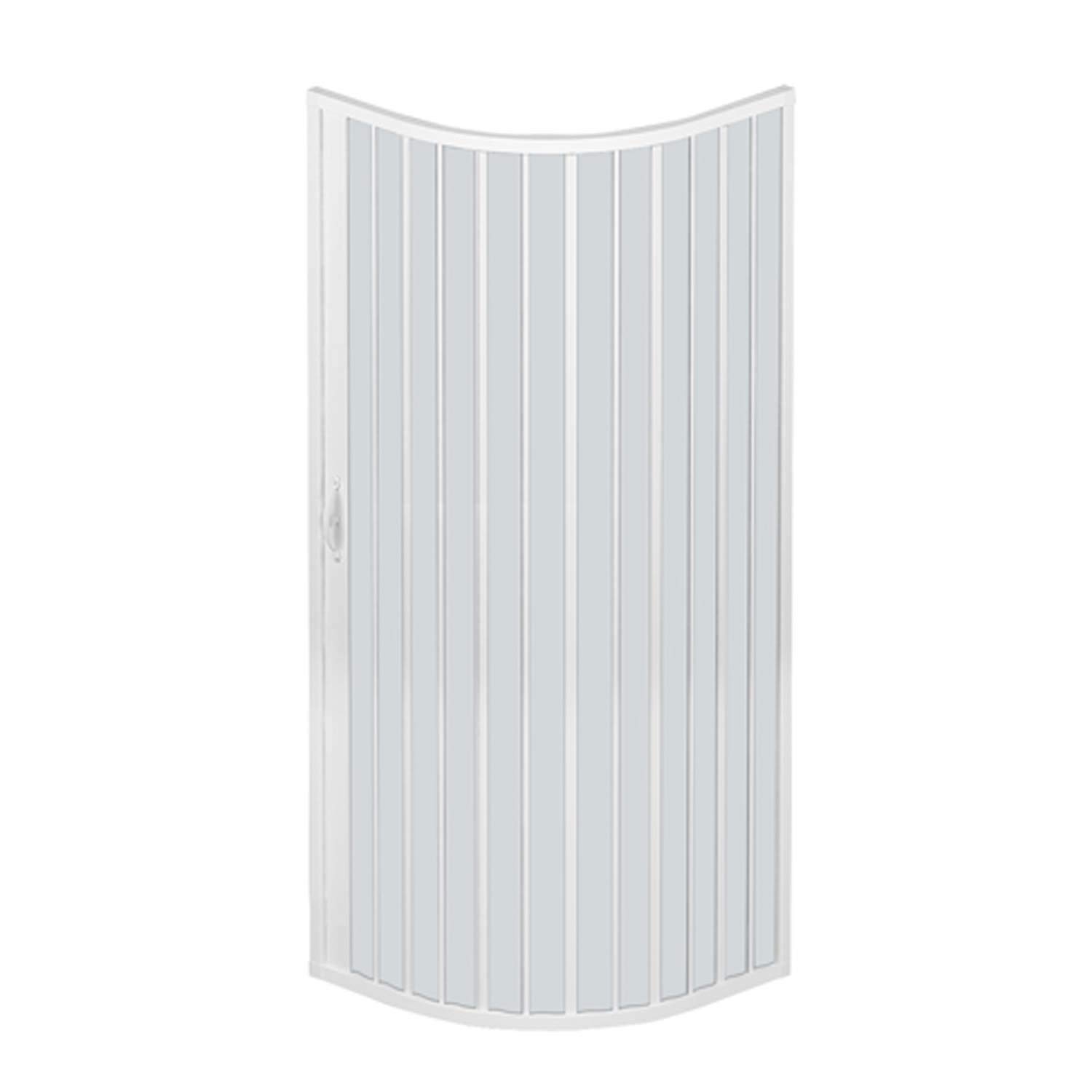 ROLLPLAST PINTO Mampara de Ducha 75x75 CM Semicircular de PVC Mod. Scorpione con Apertura Lateral
