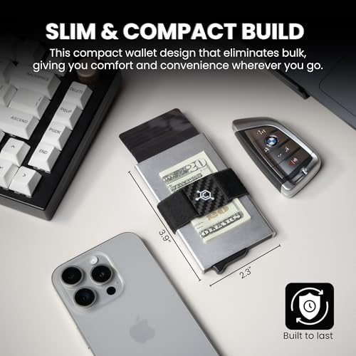 Image of CODE 118 Wallet for Men - Slim Minimalist Aluminum Smart Wallet with RFID Blocking - Compact cash and Credit card holder with Pop Up Ejector (Classic, Metallic Silver)