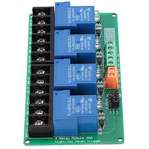 Módulo de relé de 4 canais, controle automático, gatilho de alto nível e baixo nível, componente ele