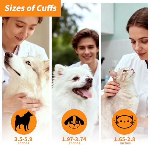 Image of FDK Veterinary Blood Pressure Monitor for Pet Dog and Cat, Animal Automatic Digital BP Machine with Large LCD Screen Backlight 3 Cuffs 270 Data Memory Silent
