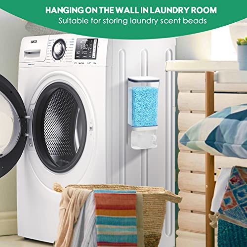 Scent Booster Dispenser, Laundry Detergent Dispenser with Cup, Washing Powder Storage Container, Wall-Mounted 1500 ml Dry Food Tank Bucket Box with Lid for Washing Powder Cereals Grain Beans - Image 7