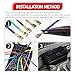 icykale Pack-1 Car Relay Fuse Box Set, Waterproof and Dustproof Relay Box with Terminals, 6 Slot ATC/ATO Fuse Box Relay Block, Universal for Cars Multifunctional Modification Accessories (Black)