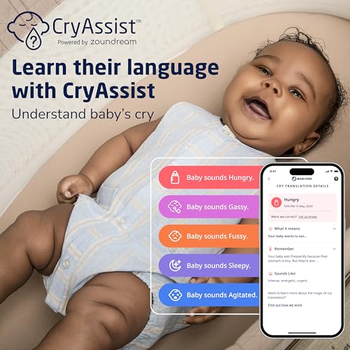 Maxi-Cosi Starling Smart Bassinet, CryAssist AI Cry Translation, 5 Rocking Motions, Cozy Mattress Pad, Machine-Washable Cover, Built-in Bluetooth Speaker, Heritage, Baby Bassinet Rocking - image 3