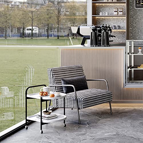 Dessert Cart,Wine Cart,Restaurant Cart,Fruit Tray Cart,Coffee Cart,Utility Cart,Rolling Serving Bar Cart With Lockable Wheels - White #TOP1