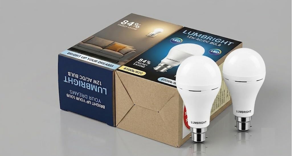 12W Rechargeable Emergency Inverter LED Bulb, B22 -Pack of 2 | Rechargeable, 4 Hours Backup, Ideal for Powercuts, Energy Efficient-image-35