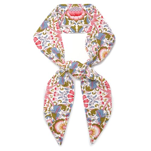 Liberty London Purse, Head, or Neck Scarf - Lodden Pink William Morris Skinny Scarf - Headband, Handbag, Purse Handle - Silky Tana Lawn Cotton - Choose Length
