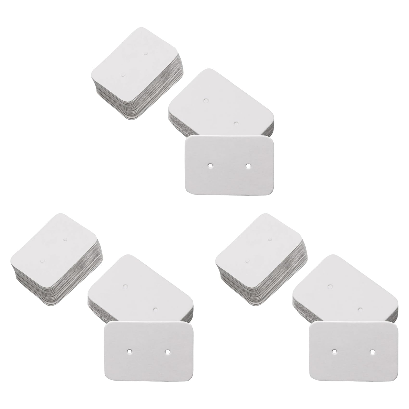 Hndhbfgrt 150PCS Small Blank Paper Ear Studs Earring Display Cards Price Label Tag Jewelry Cards Holder, 3.5 X 2.5cm (White)