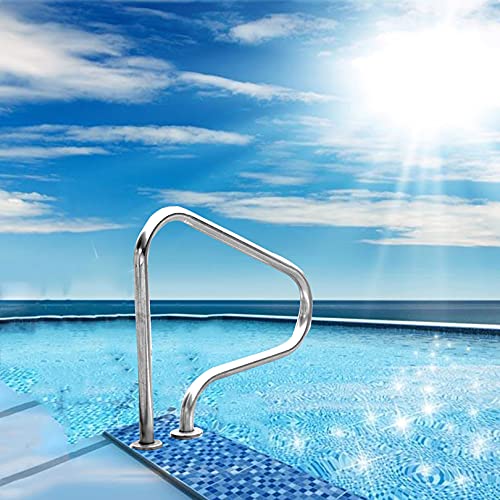 Barandilla para piscina de acero inoxidable 304, plateada
