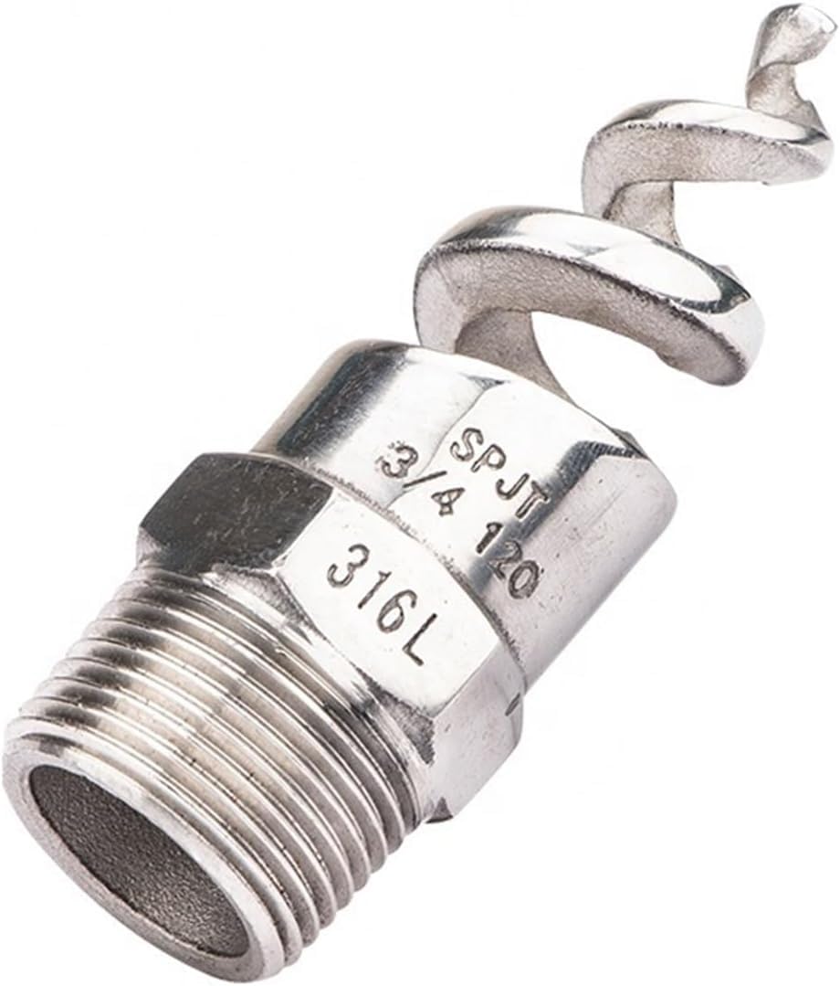 Gkirqvpe Sus316 3I4 Spiral Cone Nozzles, Stainless Steel Spiral Cone Atomization Nozzle 1/4-3/4 Inch(Sus316 3I4)