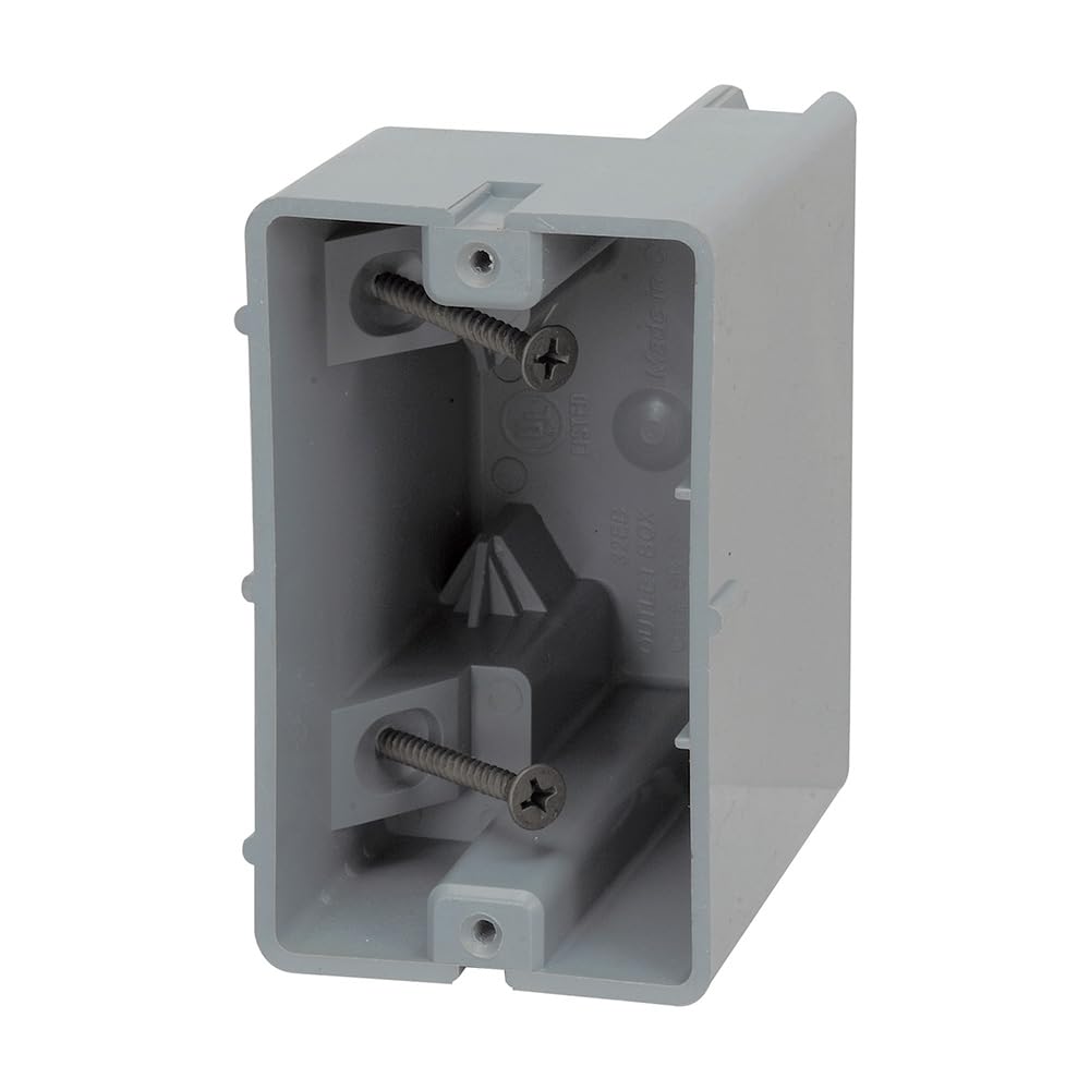 Southwire Electrical Box for Ceiling Fan, Light Fixture, 50lb Ceiling Fan and 75lb Light Fixture Support, Depth Adjustable, Gray, MSBFAN — Amazon image 11