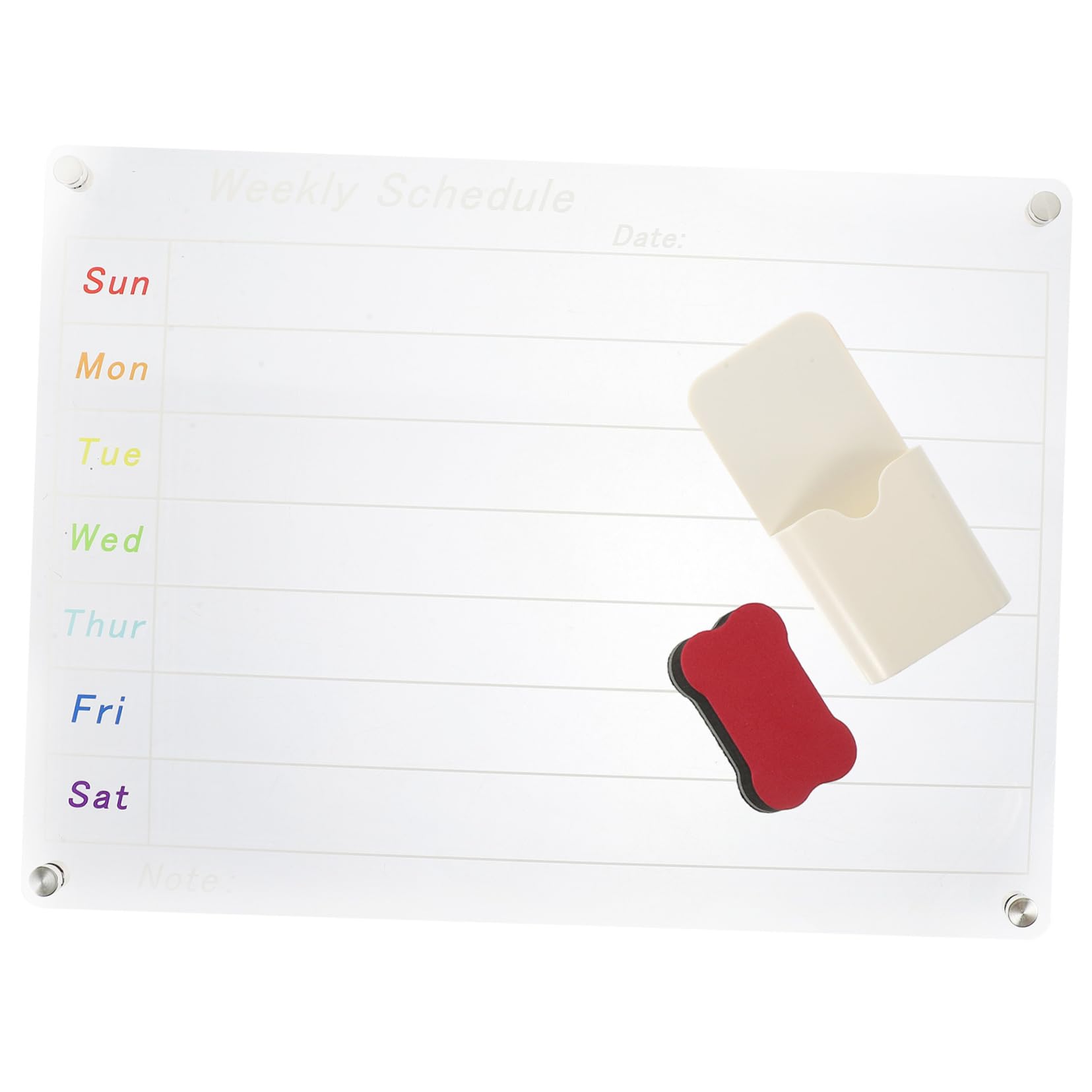 Transparenter Wochenplaner Aus Acrylglas Trocken Abwischbare Wandtafel Magnetisch Für Kühlschrank Und Küche Durchsichtig Und Wiederverwendbar Für Planung Zu Hause Büro