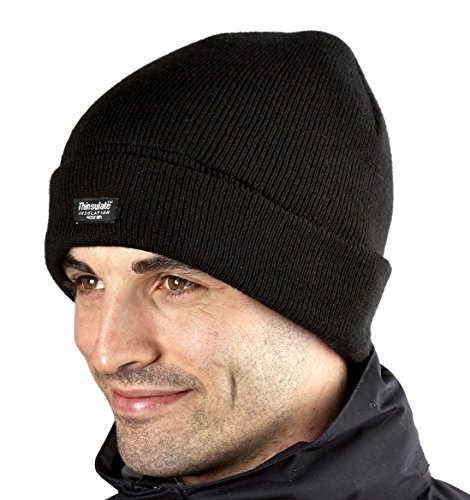 Pro Climate gorro para hombre de invierno Thinsulate borde térmico en forma de luz hacia arriba sombrero de con aislamiento
