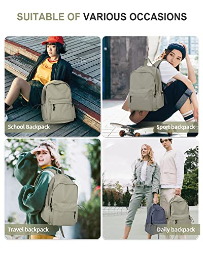 Vecave School Backpack Green Waterproof Bookbag Casual Lightweight Travel Rucksack Daypack Backpacks For Men Women College High School Bags Backpack For Boys Girls Teens #TOP6