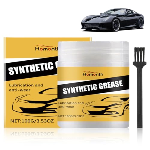Grasa de silicona, Grasa multiusos, Grasa lubricante para automóviles, Grasa Automotriz de Alta Temperatura con Cepillo, Ideal para Maquinaria de Frenos, Rodamientos, Engranajes,100g