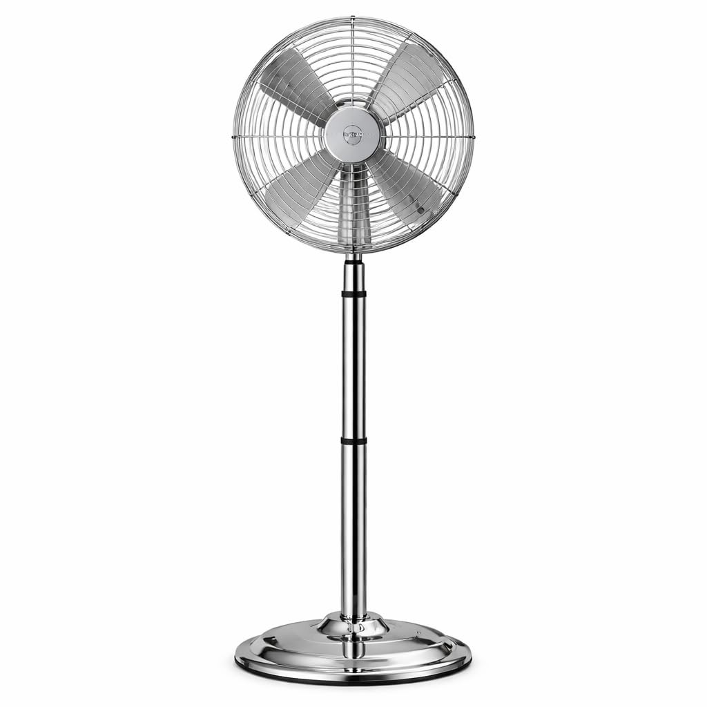 3 Stufen - Ø 45 cm Ventilator - Bodenventilator aus Metall – leistungsstarker Standventilator mit mehreren Geschwindigkeitsstufen extra leise Windmaschine für Kühlung (Standventilator Ø 45 cm)