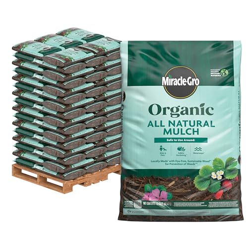 Miracle-Gro Organic All Natural Mulch for Landscaping - Bagged and Shredded, OMRI Listed, 1.5 cu. ft...