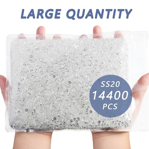 Image of Beadsland Flat Back Crystal Rhinestones Bulk, Transparent, SS20, 14400pcs