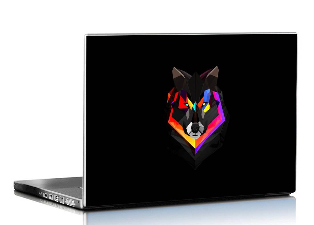 PIXELARTZ Laptop Skin - Abstract Colorful Wolf Face - 15.6 Inches (B0758FYF9V) Amazon Price History, Amazon Price Tracker