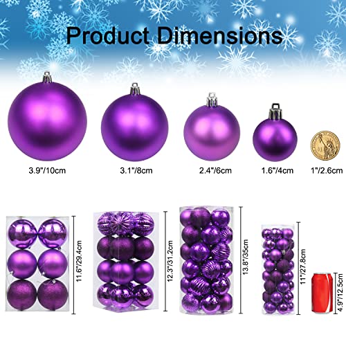 4CM Weihnachtsdeko Weihnachtskugeln, 40 Stücke Bruchsiche Christbaumkugeln Ornamente Weihnachtsbaumschmuck für Weihnachtsbaum… – Ansicht 3