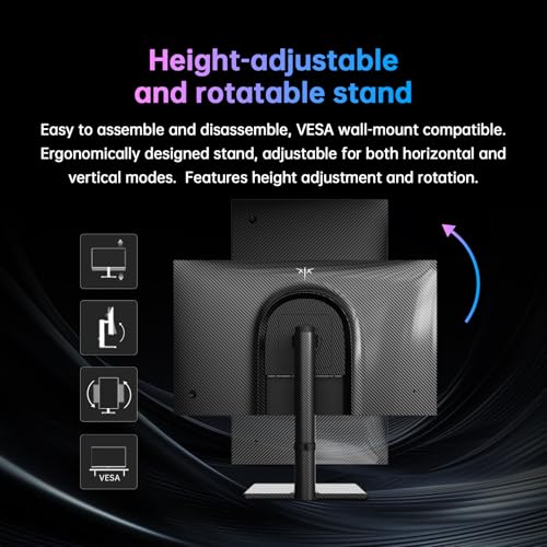 Image of KTC 27 Inch 4K Gaming Monitor, UHD 3840x2160 160Hz Compute Monitor, Fast IPS Panel, Adaptive Sync, HDMI DisplayPort, HDR400, Height Pivot Swivel Tilt Adjustable Vertical Monitor, U27T6