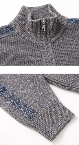 Rivccku Men's 100% Pure Cashmere Pullover Sweater Long Sleeve Jumper Comfort Knitted3