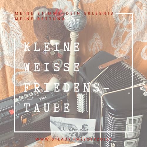 Kleine wei&szlig;e Friedenstaube 1986 mit Omi