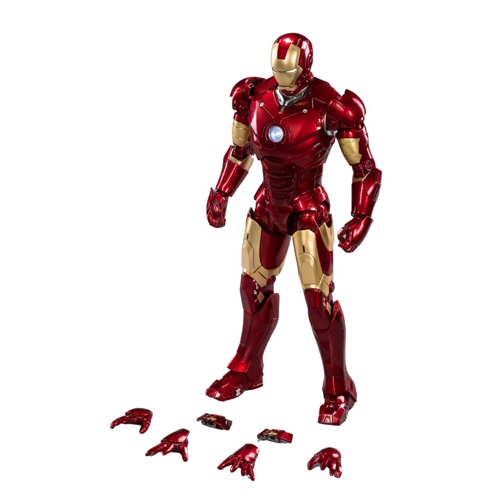 ZD Toys - Statuetta da collezione Iron Man Mark 3, 35,5 cm, parti intercambiabili, oggetti da collezione di alta qualità, materiale in PVC resistente, dai 15 anni