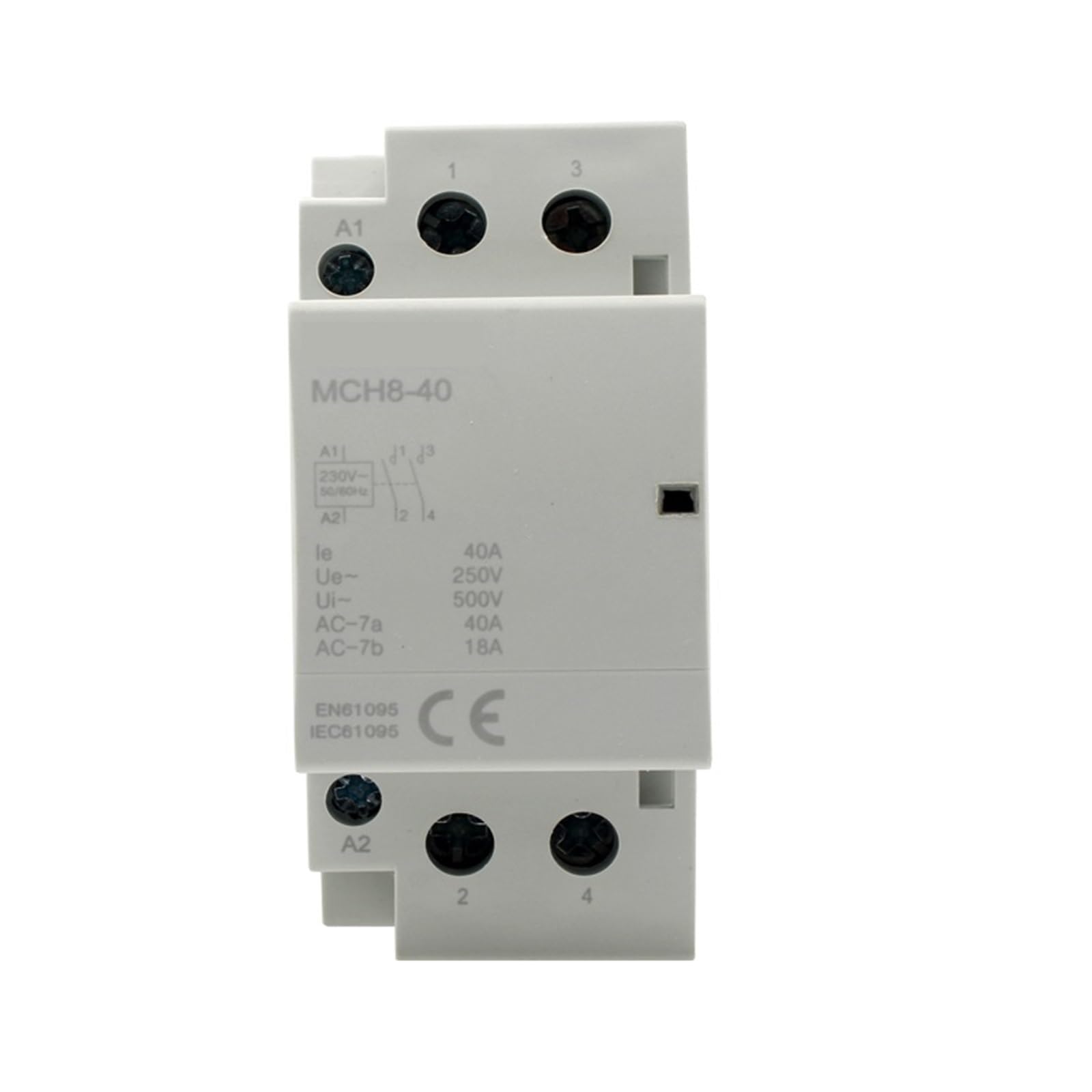 Contactor Modular automático for el hogar, carril Din, MCH8-40, MCH8-40, 2P, 40A, 220V/230V, 400V ~ 50/60HZ, CA, 1 Uds.