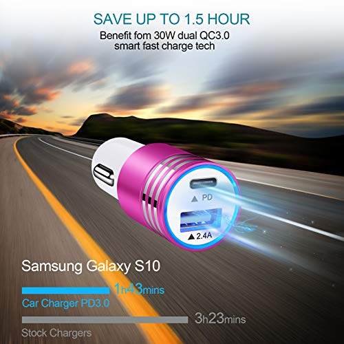 USB C Fast Car Charger Compatible for iPhone 13 12 Pro Max/Mini,iPhone SE 2020/11/XS/XR/X/8,Samsung Galaxy S21/S21+ Ultra/S20+/S20 Ultra/Note 20,30W Power Delivery 3.0,Cigarette Lighter PD Car Adapter - Image 4