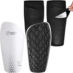 Shin Pads 1 Pair + Sleeves 1 Pair, White