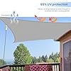 E&K Sunrise 8' x 8' Sun Shade Sail Rectangle Canopy Shade Cover UV Block for Patio Backyard Garden Outdoor (Gray) #4
